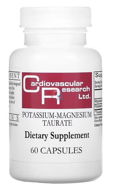 Magnesium-Potassium Taurate, Cardiovascular Research Ltd., 60 Capsules