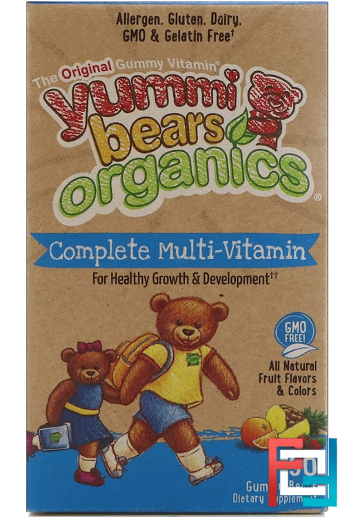 Yummi Bears Organics, Multi-Vitamin, Hero Nutritional Products, 90 Gummy Bears
