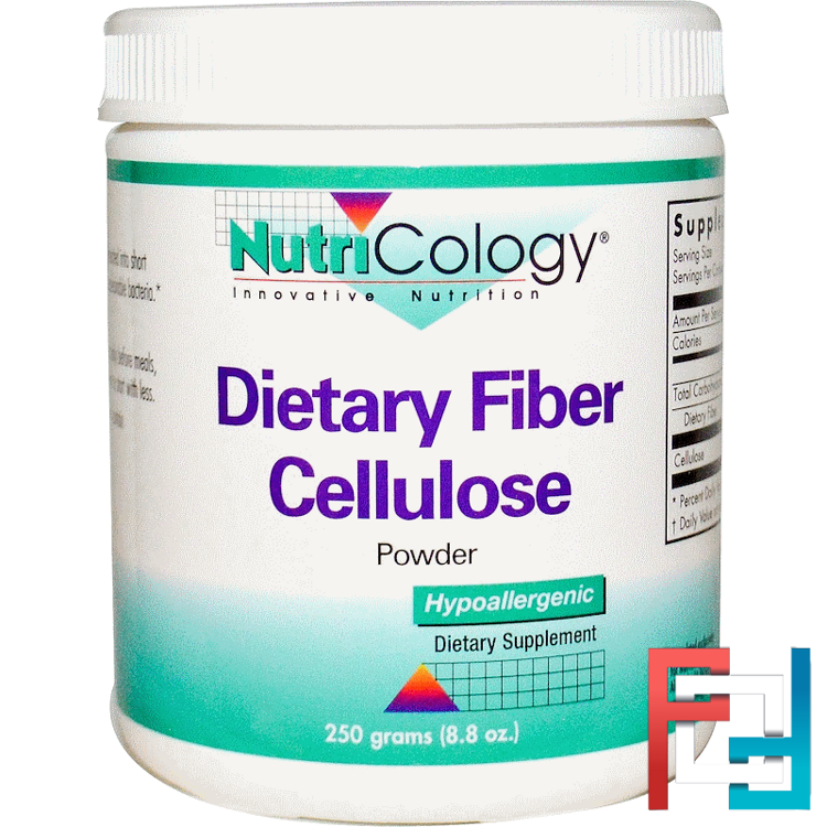 Dietary Fiber Cellulose Powder, Nutricology, 8.8 oz (250 g)