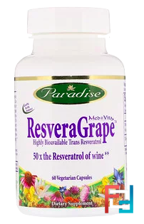 ResveraGrape, Paradise Herbs, 60 Vegetarian Capsules