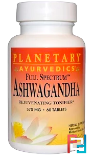 Planetary Herbals, Ayurvedics, Full Spectrum Ashwagandha, 570 mg, 60 Tablets