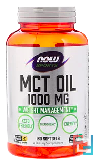 MCT Oil, Sports, Now Foods, 1,000 mg, 150 Softgels