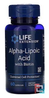 Super Alpha-Lipoic Acid, With Biotin, Life Extension, 60 Capsules