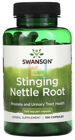 Корень крапивы двудомной, Stinging Nettle Root, Swanson, 500 mg, 100 Capsules