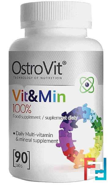 100% VIT&MIN, Ostrovit, 90 tablets