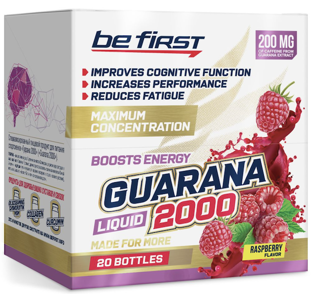 Guarana Liquid 2000, Be First, 2000 mg, 20 amp * 25 ml