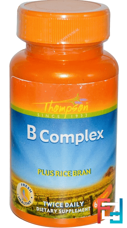 B Complex, Plus Rice Bran, Thompson, 60 Tablets