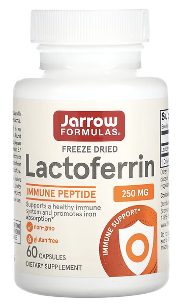 Лактоферрин, сублимированный, Lactoferrin, Freeze Dried, Jarrow Formulas, 250 mg, 60 Capsules