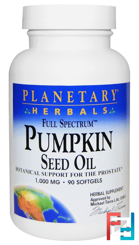 Full Spectrum, Pumpkin Seed Oil, Planetary Herbals, 1000 mg, 90 Softgels