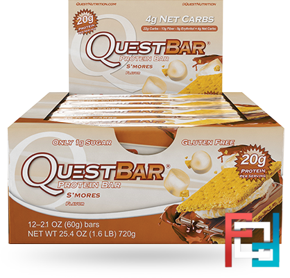 Quest Nutrition, Protein Bar, S'mores, 12 Bars, 2.12 (60 g) Each