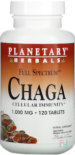 Full Spectrum, Chaga, Planetary Herbals, 1,000 mg, 60 Tablets