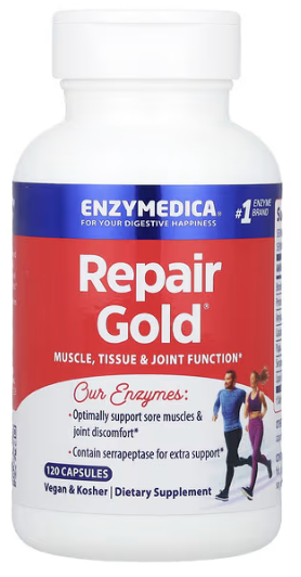 Восстановление мышц, тканей и суставов, Repair Gold ® (Репаи Голд), Enzymedica, 120 Capsules