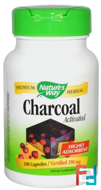 Charcoal, Activated, Nature's Way, 280 mg, 100 Capsules