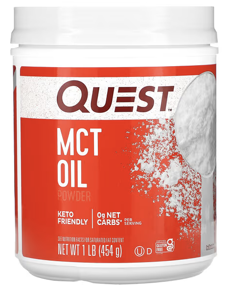 Порошок МСТ (Масло со среднецепочечными триглицеридами), MCT Oil Powder, Quest Nutrition, 16 oz, 454 g