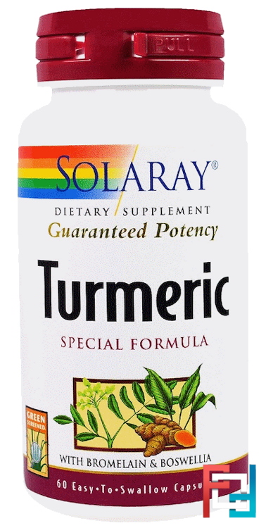 Turmeric, Special Formula, Solaray, 60 Easy-To-Swallow Capsules