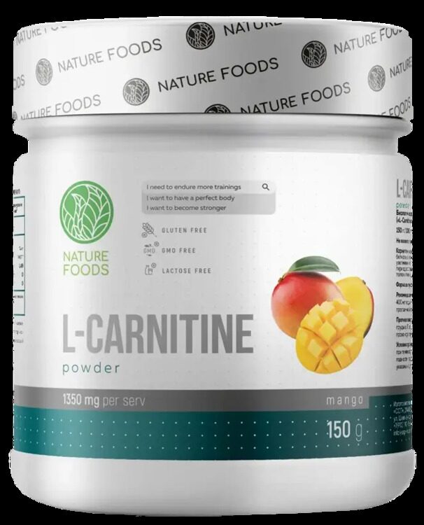 Л-карнитин Л-тартрат в порошке Нейче Фудс, L-Carnitine L-Tartrate Powder, Nature Foods, 150 g