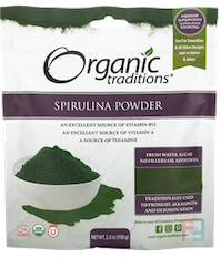 Spirulina Powder, Organic Traditions, 5.3 oz, 150 g