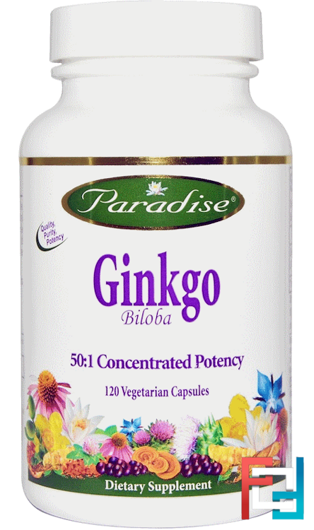 Ginkgo Biloba, Paradise Herbs, 120 Veggie Caps