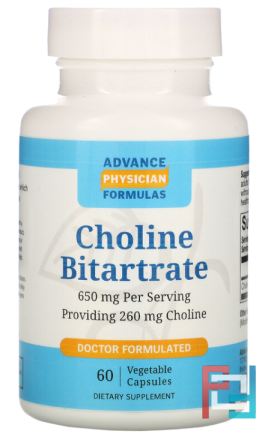 Choline Bitartrate, Advance Physician Formulas, Inc., 650 mg, 60 Capsules