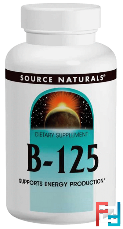 B-125, 125 mg, Source Naturals, 90 Tablets