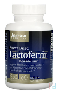 Лактоферрин, сублимированный, Lactoferrin, Freeze Dried, Jarrow Formulas, 250 mg, 60 Capsules