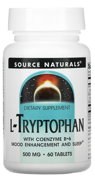 L-Tryptophan, Source Naturals, 500 mg, 60 Tablets