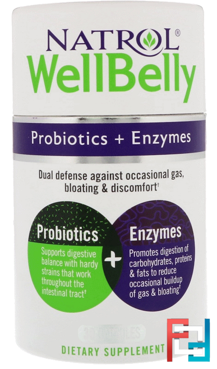 WellBelly, Probiotics + Enzymes, Natrol, 30 Capsules