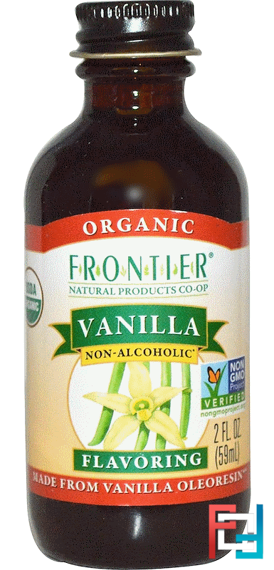 Vanilla Flavoring, Non-Alcoholic, Frontier Natural Products, Organic, 2 fl oz, 59 ml