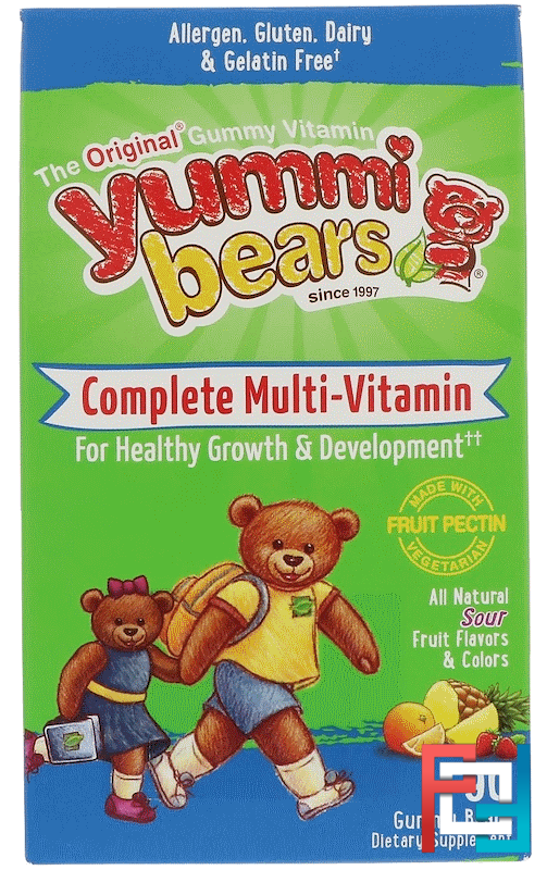 Yummi Bears, Multi-Vitamin & Mineral, Vegetarian, Sour, Hero Nutritional Products, 90 Gummy Bears