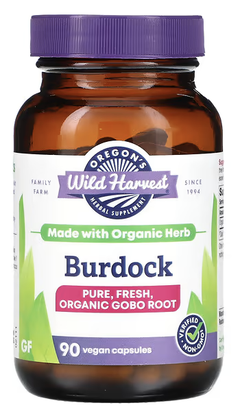 Burdock, Oregons Wild Harvest, 90 Vegan Capsules