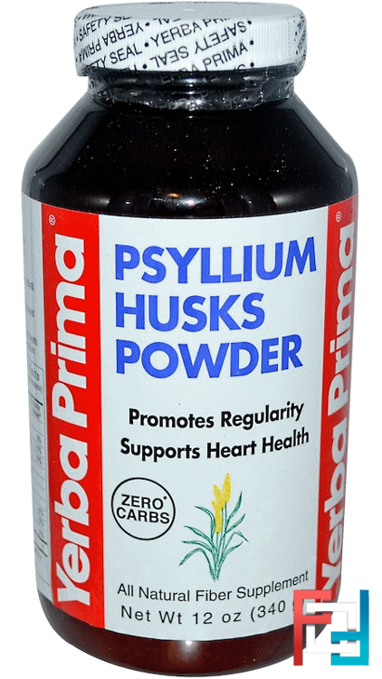 Psyllium Husks Powder, Yerba Prima, 12 oz, 340 g