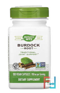 Burdock Root, Nature's Way, 950 mg, 100 Vegan Capsules