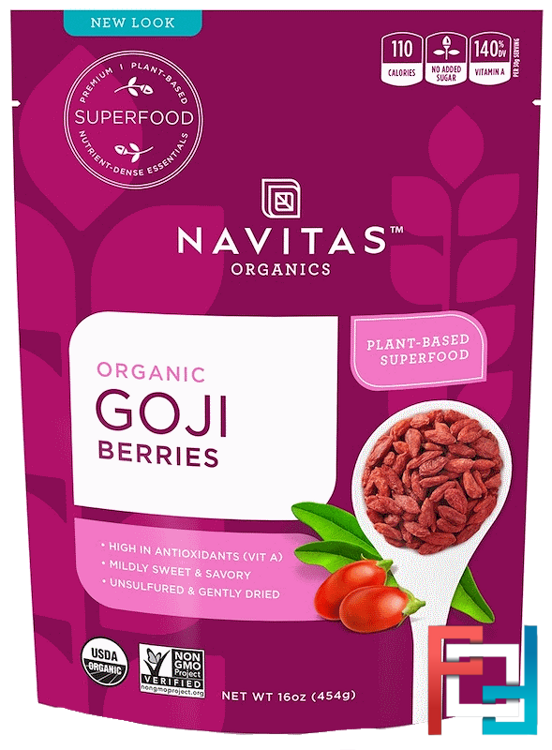 Organic, Goji Berries, Navitas Organics, 16 oz, 454 g