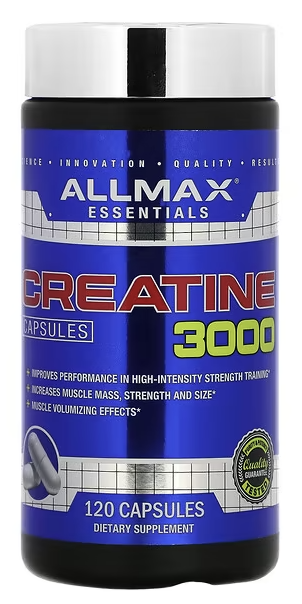 Моногидрат креатина 3000 мг, Creatine Monohydrate 3000, ALLMAX Nutrition, 120 capsules