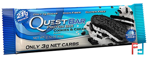 Quest Nutrition, QuestBar, Protein Bar, Cookies & Cream, 12 Bars, 2.1 (60 g) Each