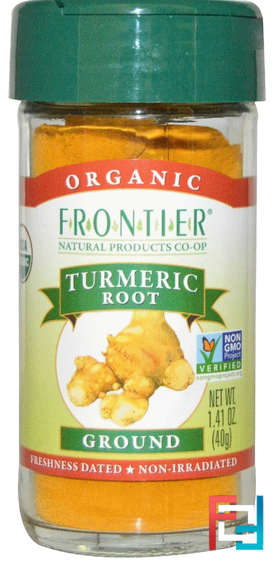 Organic, Turmeric Root, Ground, Frontier Natural Products, 1.41 oz, 40 g