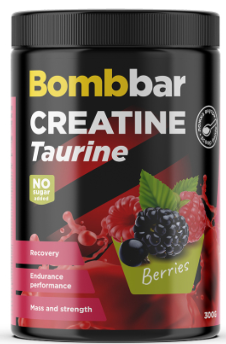 Креатин+Таурин, Creatine+Taurine,Bombbar, 300 g