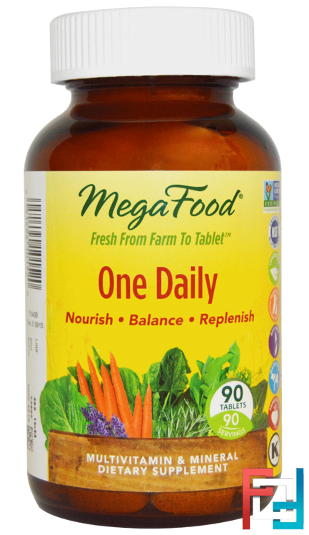 One Daily, MegaFood, 90 Tablets