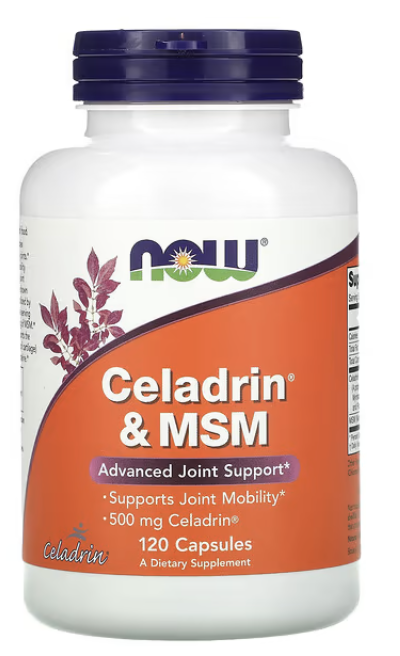 Селадрин + МСМ (метилсульфонилметан), Celadrin & MSM (Methylsulfonylmethane), Now Foods, 120 Capsules