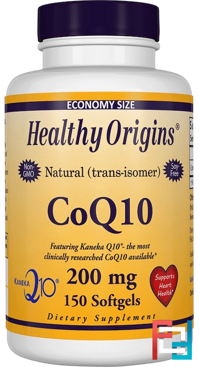 Коэнзим Q10, CoQ10, Kaneka Q10, Healthy Origins, 200 mg, 150 Softgels