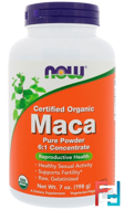 Certified Organic Maca, Pure Powder, Now Foods, 7 oz, 198 g