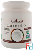 Organic Virgin Coconut Oil, Nutiva, 54 fl oz (1.6 L)