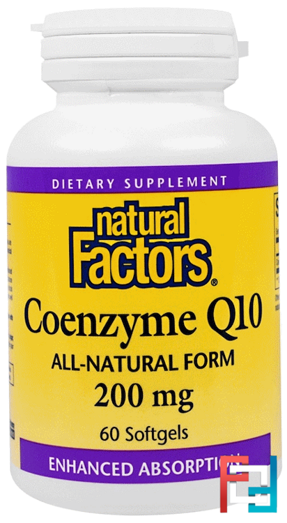 Coenzyme Q10, Natural Factors, 200 mg, 60 Softgels