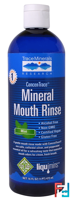 ConcenTrace Mineral Mouth Rinse, Mint, Trace Minerals Research, 16 fl oz (473 ml)