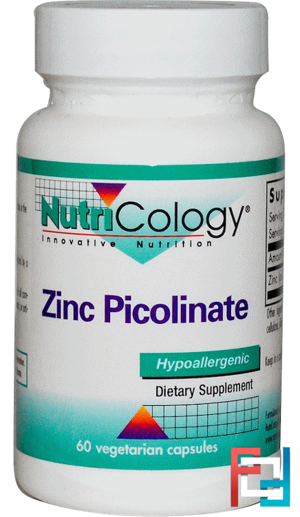 Zinc Picolinate, Nutricology, 25 mg, 60 Veggie Caps