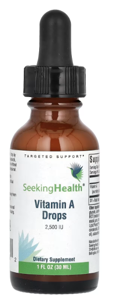 Витамин A в каплях, 1500 мкг RAE / капли, Vitamin A Drops, Seeking Health, 2500 IU, 1 fl oz, 30 ml Витамин A в каплях, 1500 мкг RAE / капли, Vitamin A Drops, Seeking Health, 2500 IU, 1 fl oz, 30 ml