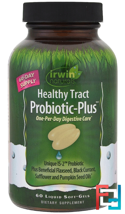 Healthy Tract Probiotic-Plus, Irwin Naturals, 60 Liquid Soft-Gels