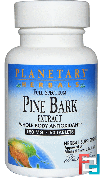 Full Spectrum, Pine Bark Extract, 150 mg, Planetary Herbals, 60 Tablets