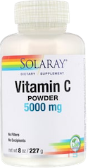 Vitamin C Powder, Solaray, 5,000 mg, 8 oz, 227 g