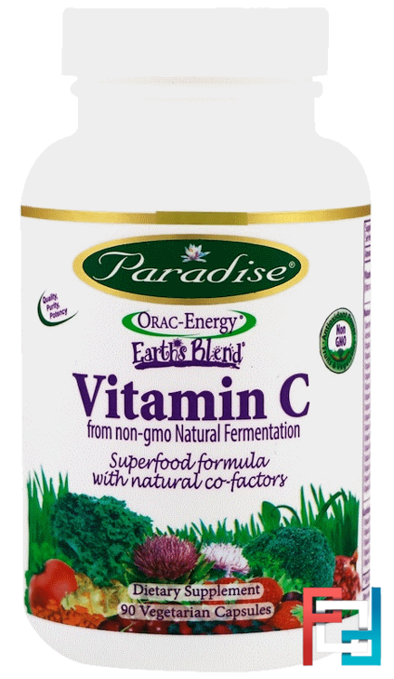 Vitamin C, Paradise Herbs, 90 Vegetarian Capsules